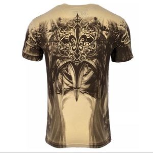 Affliction Tattoo T-Shirts For Men Affliction Men's T-Shirt - Xtreme Couture Long View Tattoo Biker Design In S-5XL Black Biker MMA Graphic T-shirt - Foto 13